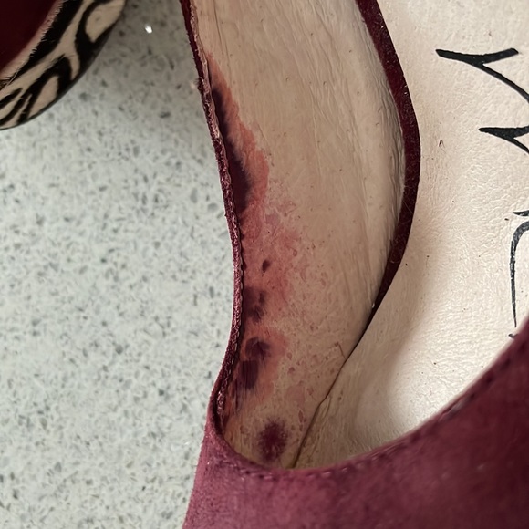 🔥Host pick🔥Kate & Mel Burgundy & Zebra Suede Platform Shoes - Picture 7 of 9